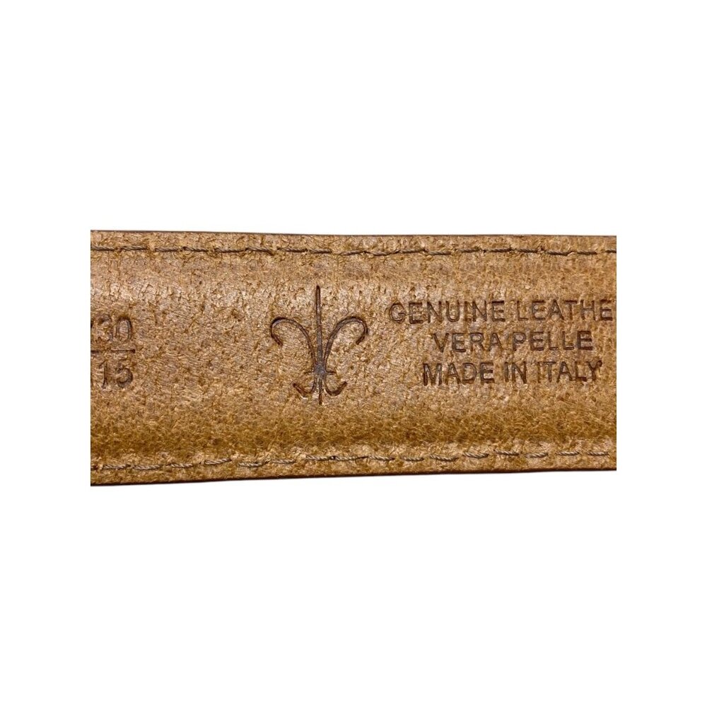 Mens‎ Tan Genuine Leather Belt Made in Italy Size 110/115 US 42 - 44 Business - Picture 6 of 8